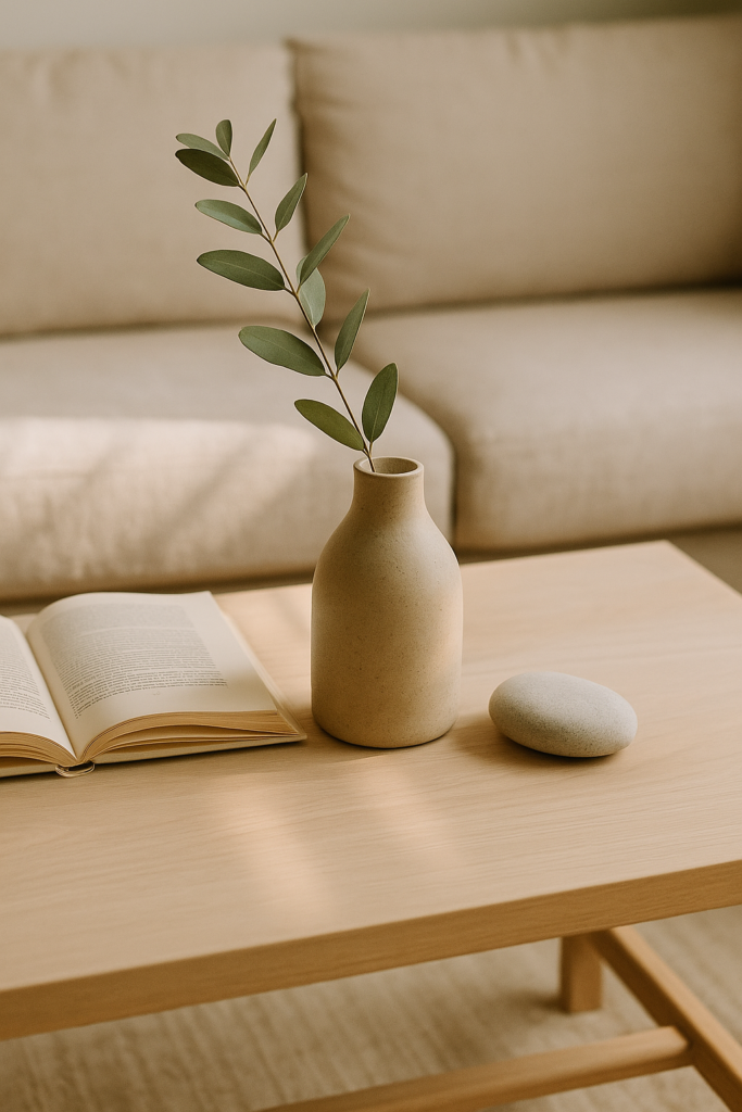 wooden coffee table