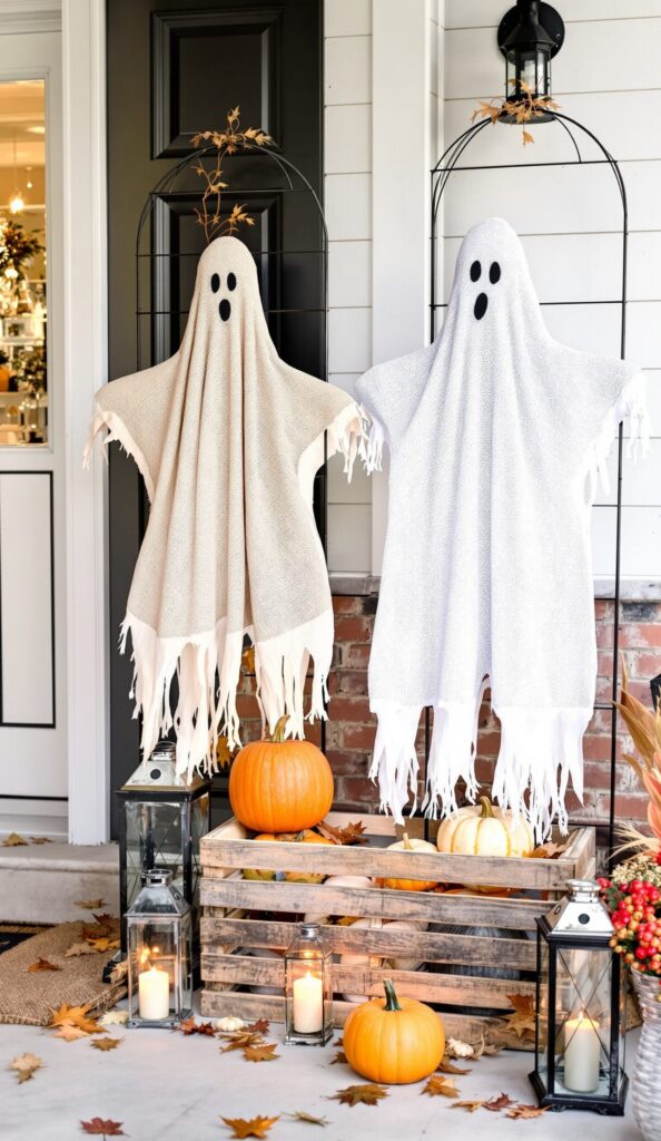 DIY Burlap Ghosts