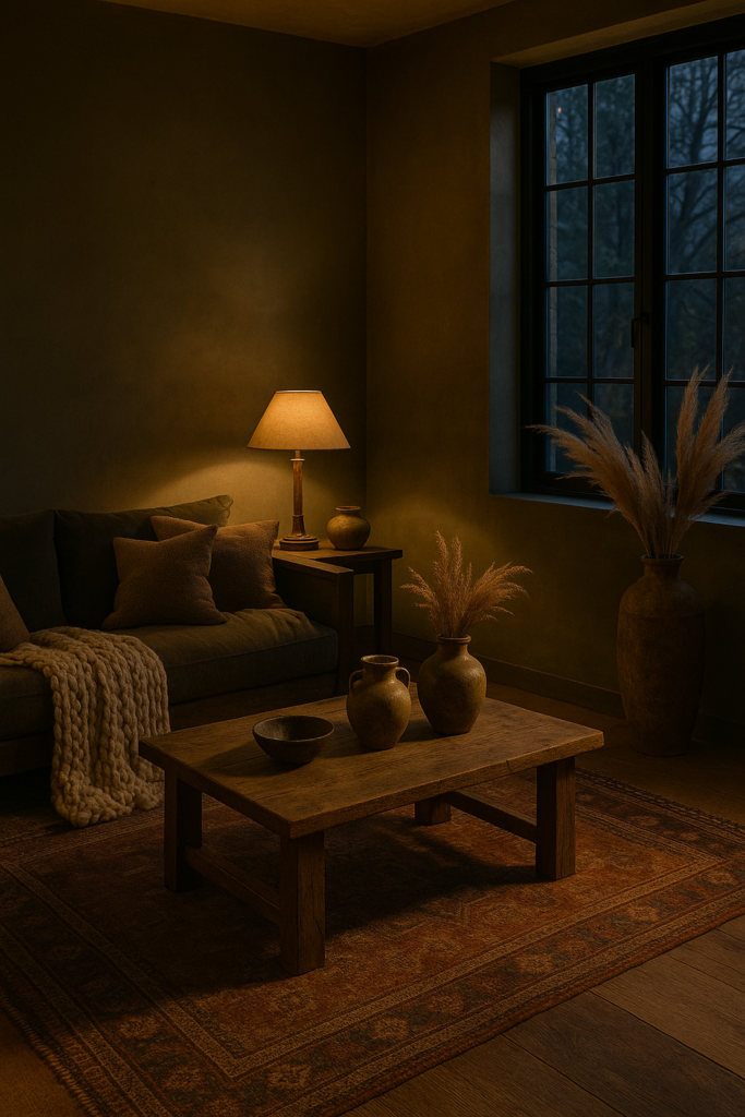 Moody Sunlit Living Room