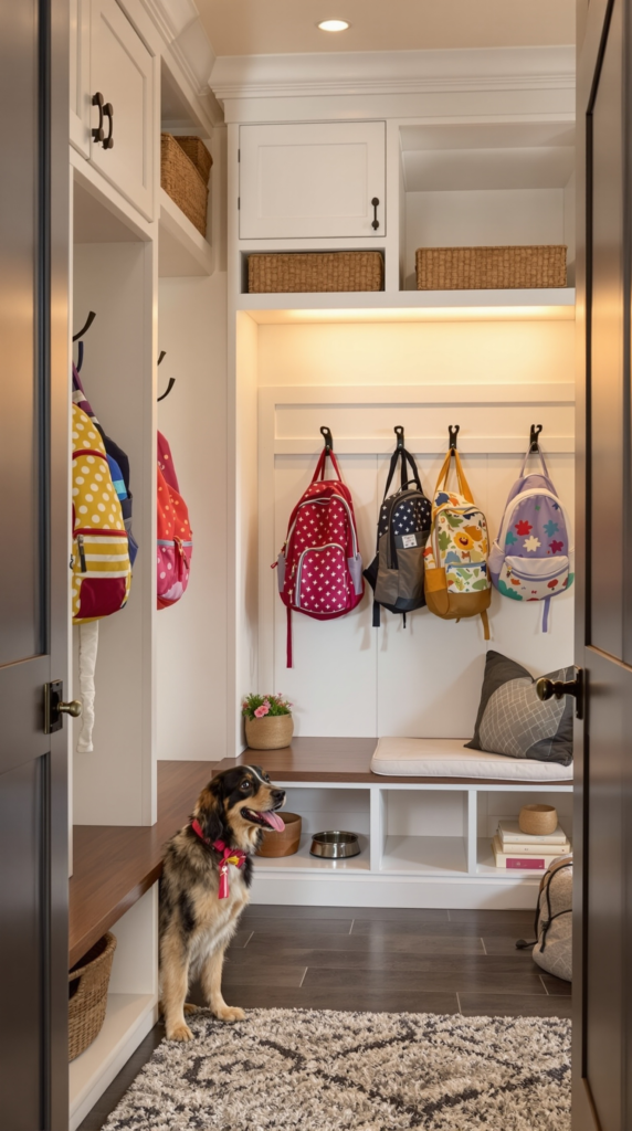 family-oriented mud room