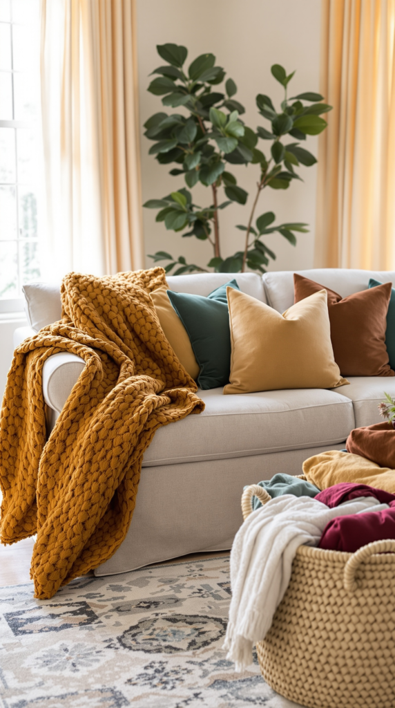 layer with textiles