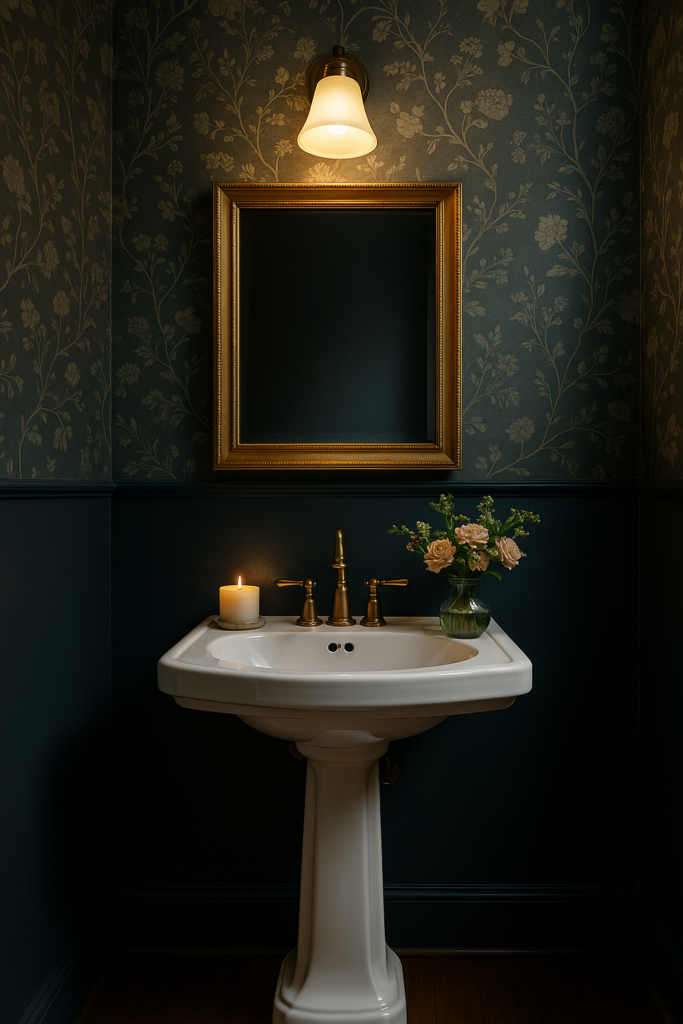 moody powder room