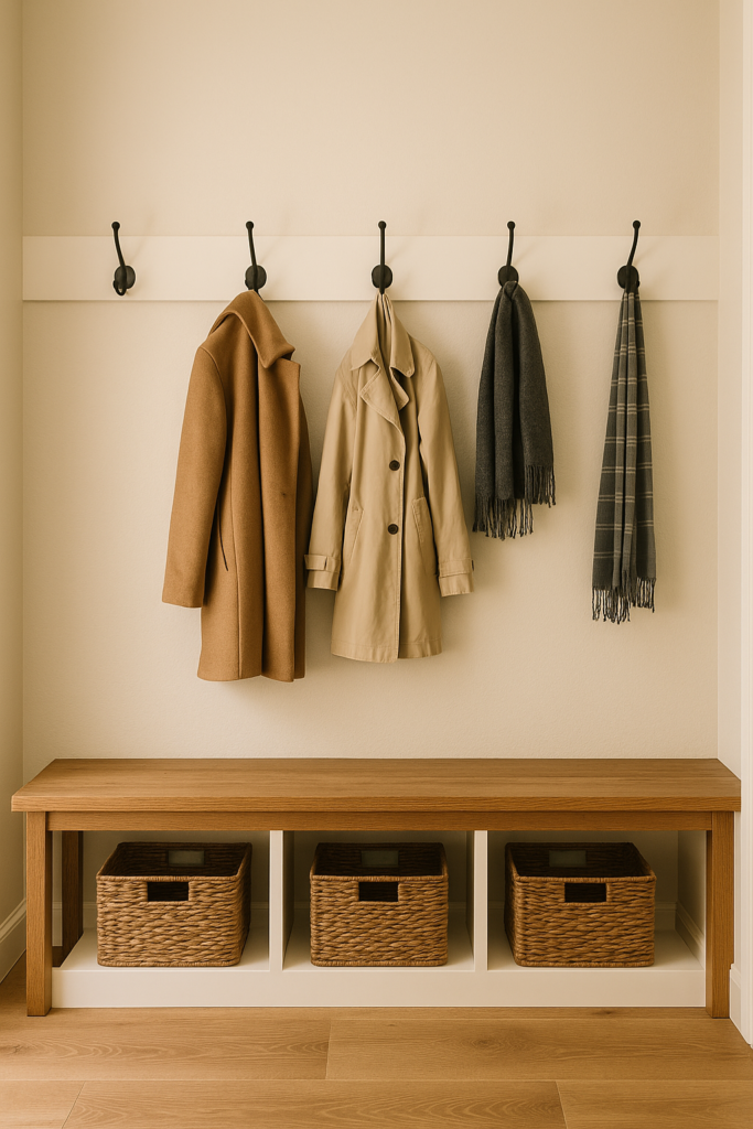 mud room with a simple bench