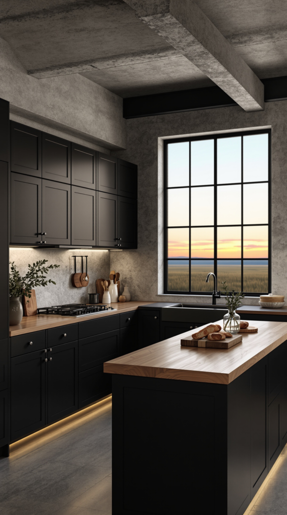 real Industrial Black & Wood Loft