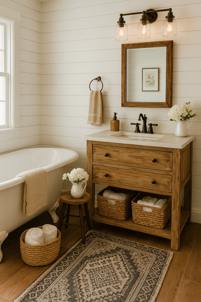 rustic farmhouse bathroom