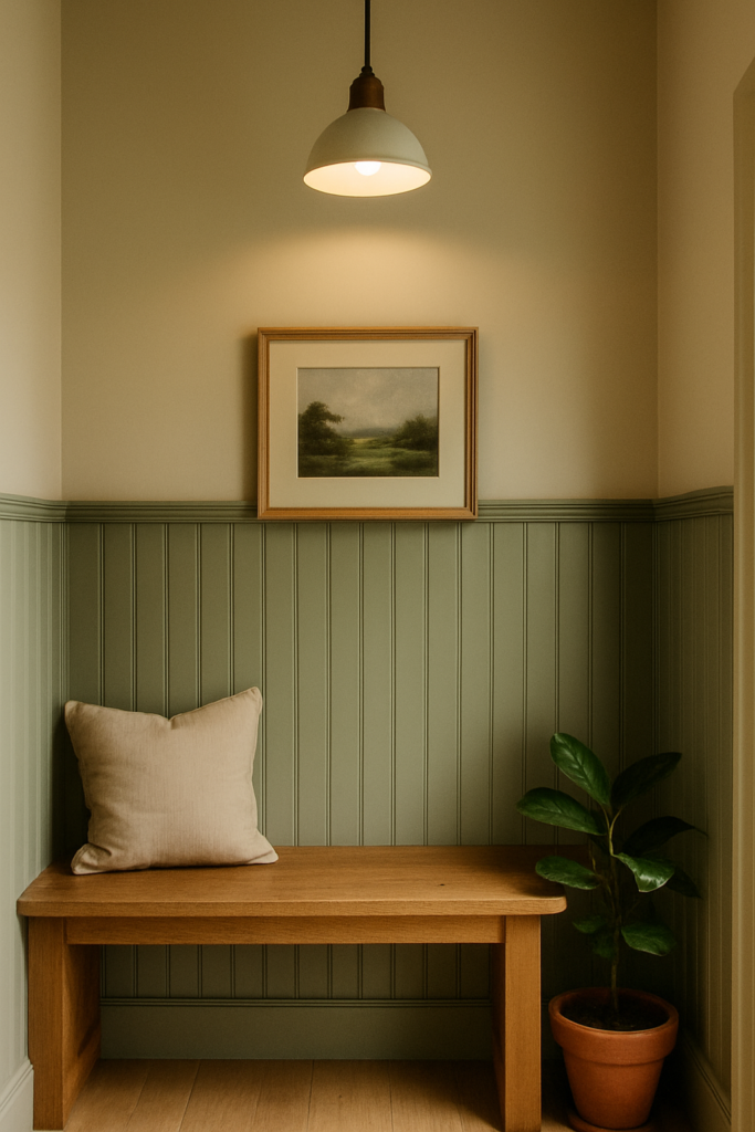 small mud room corner