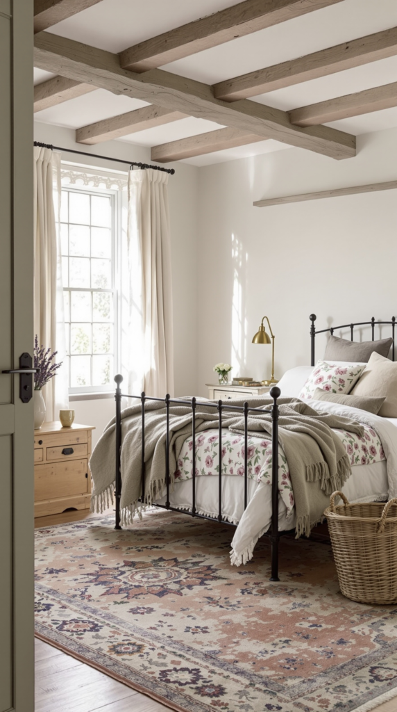airy cottage bedroom