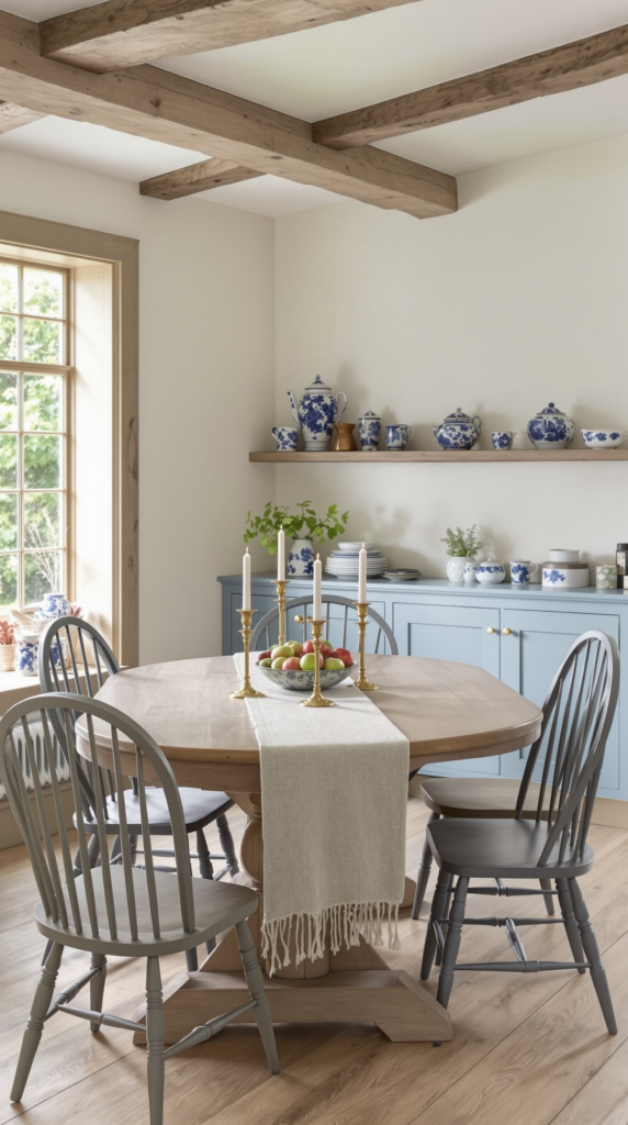 inviting English cottage dining room