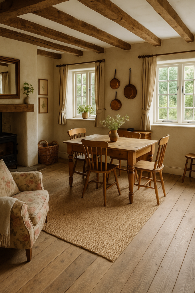 wide living-dining space