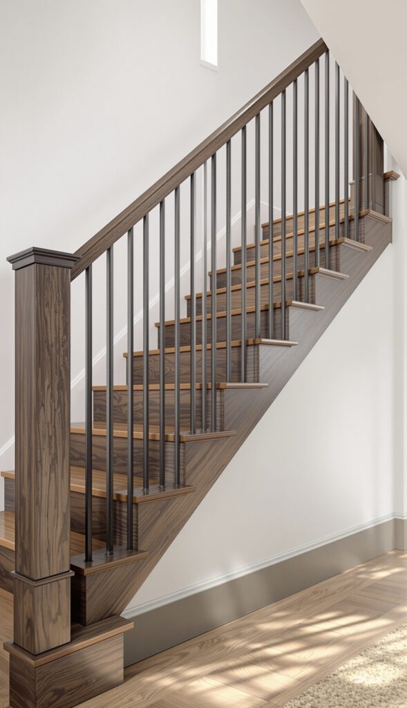 Boxy Craftsman-Style Wood Railings