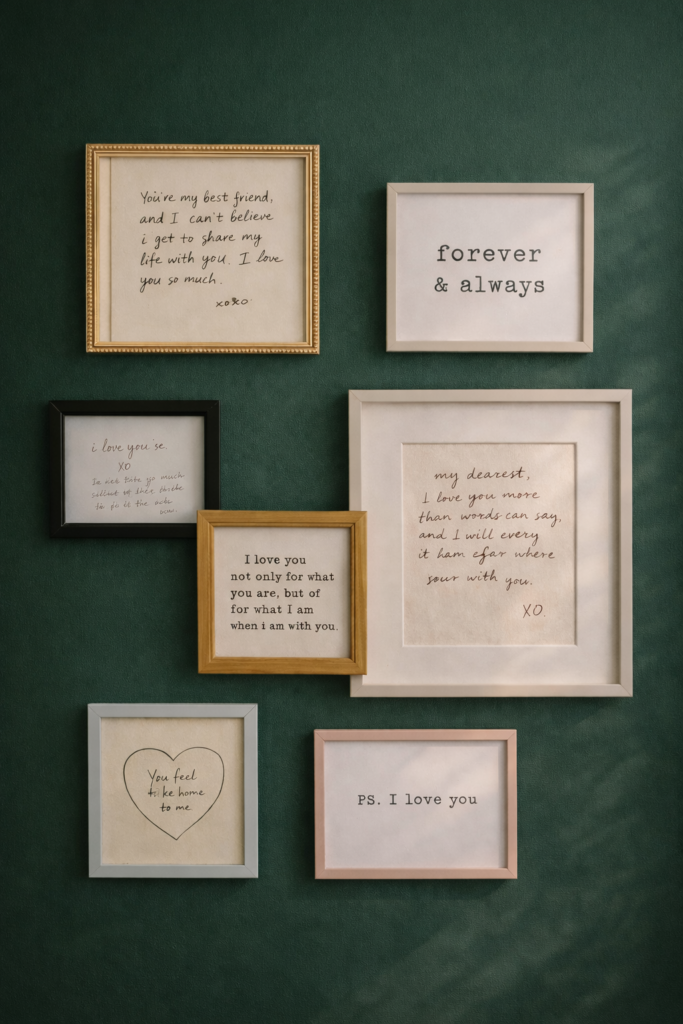 framed love notes