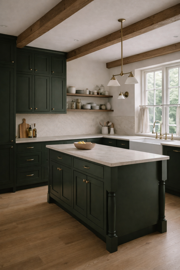 Farmhouse Dark Green Kitchens