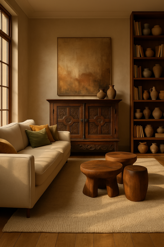 Anchor the Room With a Timeworn Statement Piece