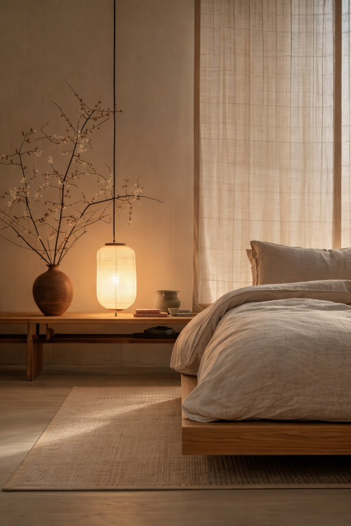 Cozy Japandi Bedroom Sanctuary