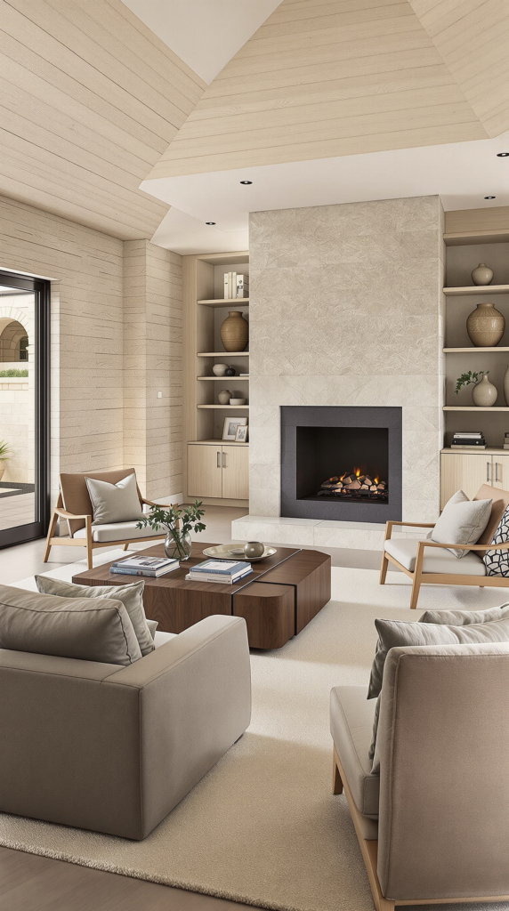 Stone-Focused Living Room