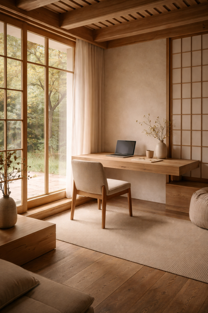 Gentle, Diffused Lighting in homeoffice